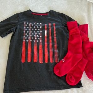 Baseball Bat Shirt and Baseball Socks